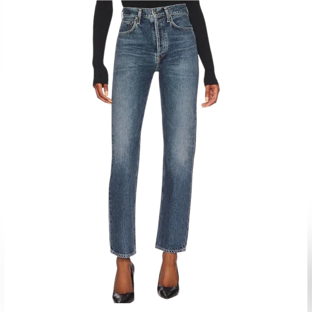 Agolde 90's Pinch Waist High Rise Straight Jeans Navigate 28